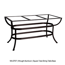 OW Lee Square Tube Aluminum Rectangle Dining Table Base - WA-DT07
