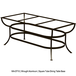 OW Lee Square Tube Aluminum Dining Table Base for Expanding Tops - WA-DT10