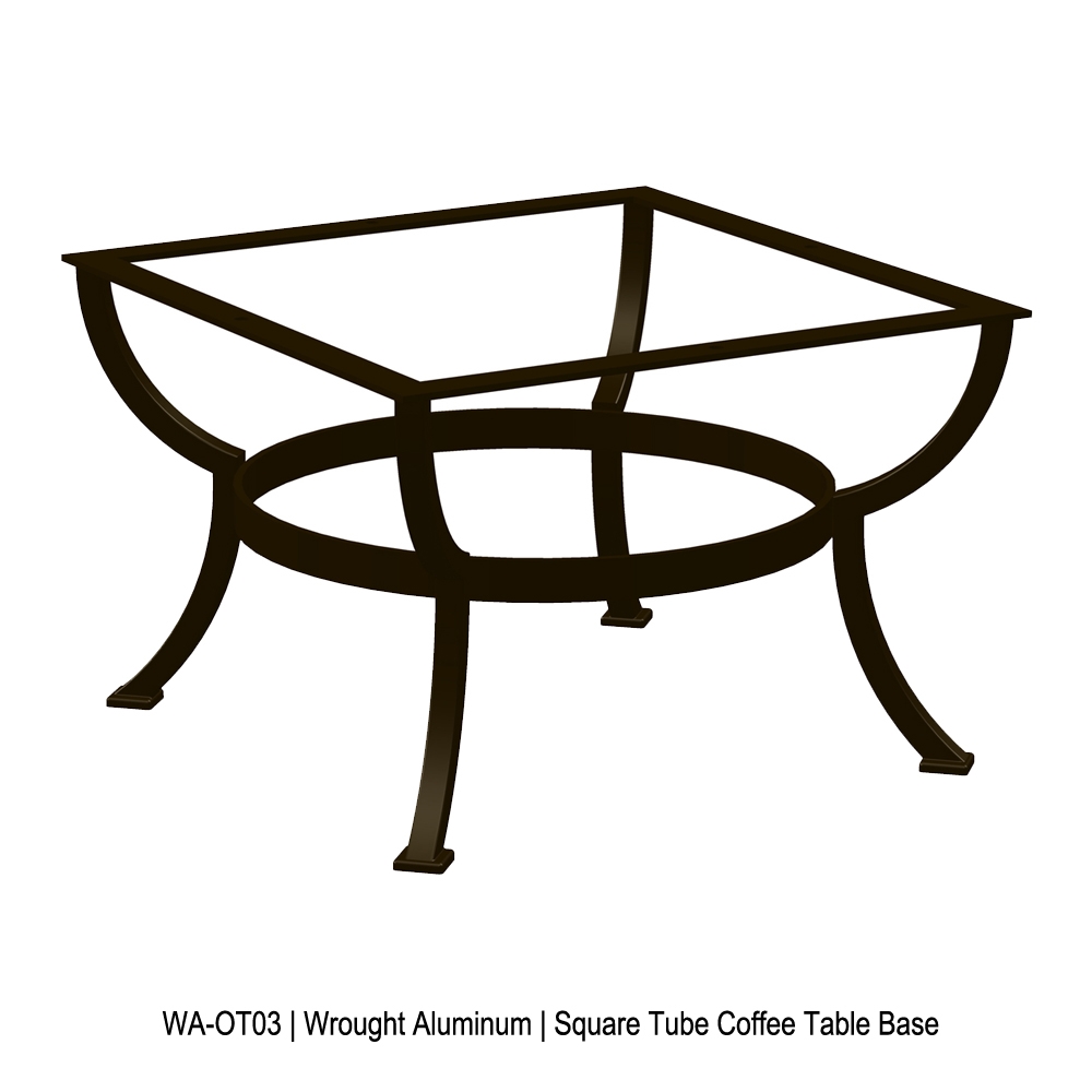 OW Lee Square Tube Aluminum Coffee Table Base - WA-OT03