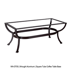 OW Lee Square Tube Aluminum Rectangular Coffee Table Base - WA-OT05