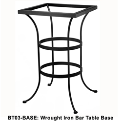 OW Lee Standard Wrought Iron Bar Height Table Base - BT03-BASE