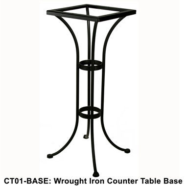 OW Lee Standard Wrought Iron Counter Height Bistro Table Base - CT01-BASE