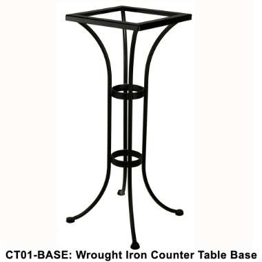 OW Lee Standard Wrought Iron Counter Height Bistro Table Base - CT01-BASE
