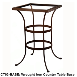 OW Lee Standard Wrought Iron Counter Height Table Base - CT03-BASE