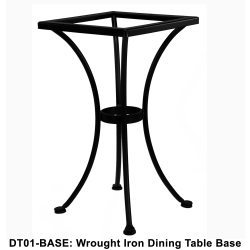 OW Lee Standard Wrought Iron Bistro Dining Table Base - DT01-BASE