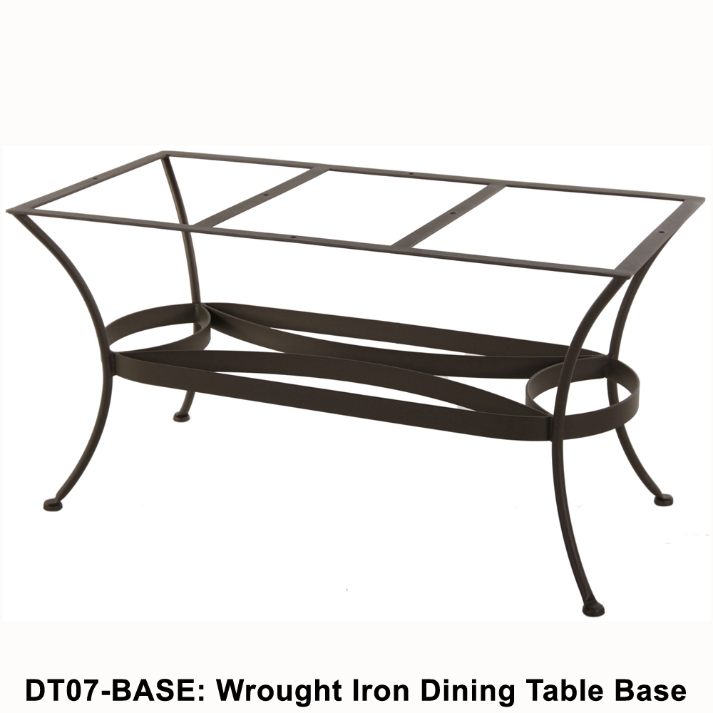 OW Lee Standard Wrought Iron Rectangular Dining Table Base - DT07-BASE
