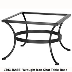 OW Lee Standard Wrought Iron Chat Table Base - LT03-BASE