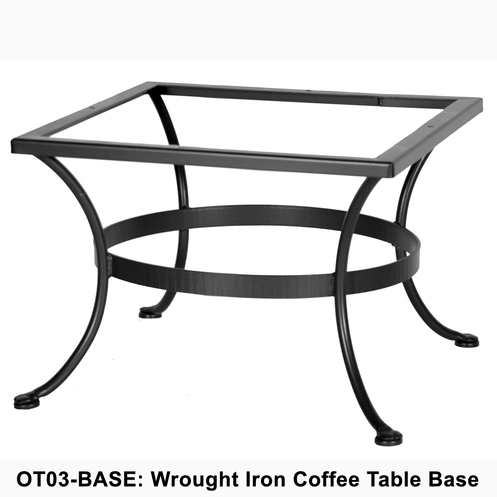 OW Lee Standard Wrought Iron Coffee Table Base - OT03-BASE