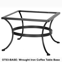 OW Lee Standard Wrought Iron Coffee Table Base - OT03-BASE