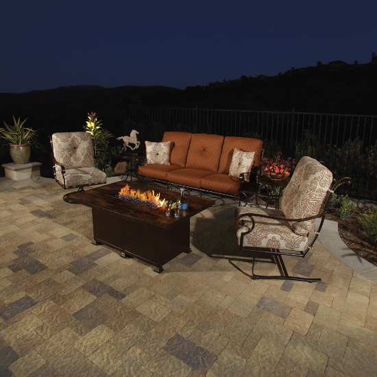 Santorini Rectangle Chat Height Fire Pit - 30" x 50" - 5110-3050C