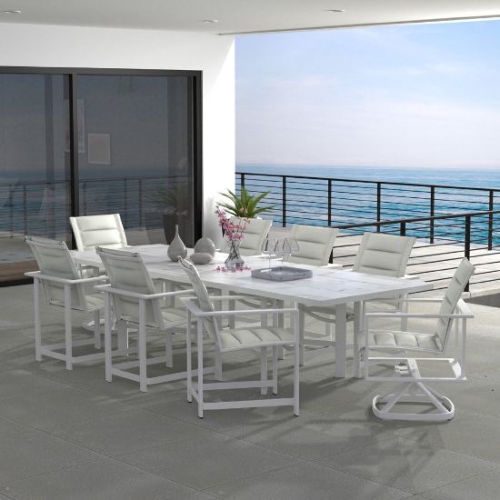 120" x 42" Porcelain Tile Top Dining Table - P-42120RTD-DT10
