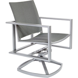 OW Lee Studio Sling Swivel Rocker Dining Chair - 77163-SR