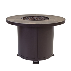 OW Lee OW Lee Vulsini 36" Round Chat Height Aluminum Fire Pit - 5120-36RDC