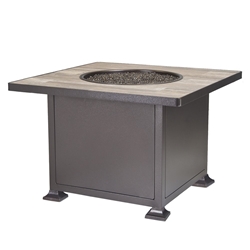 OW Lee OW Lee Vulsini 36" Square Chat Height Aluminum Fire Pit - 5120-36SQC