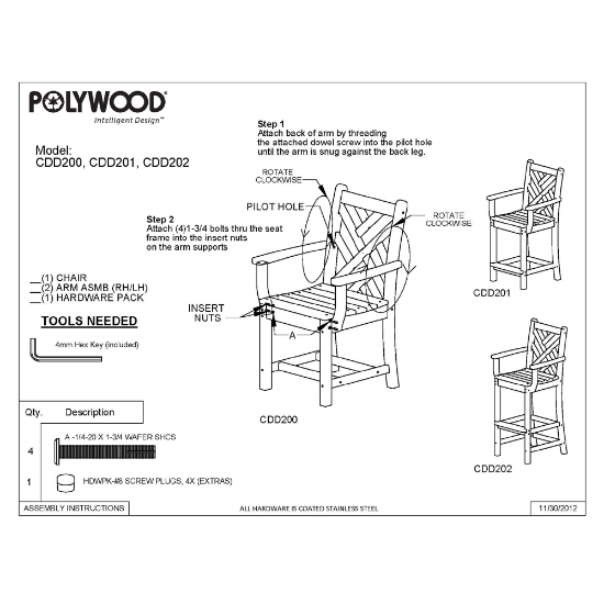 Chippendale Dining Set with Arm Chairs and Farmhouse Trestle Table - PWS641-1
