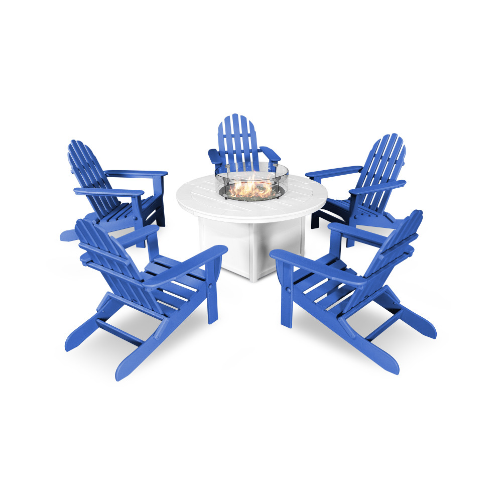 Pacific Blue with White Fire Table