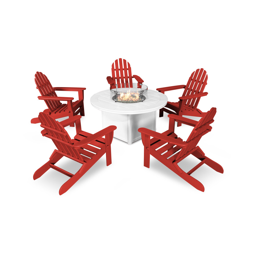 Sunset Red with White Fire Table