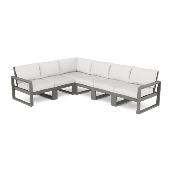 Polywood HDPE sectional with deep seating cushions