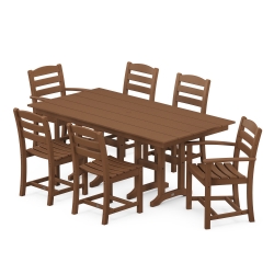 PolyWood La Casa Cafe Dining Set with Farmhouse Table - PWS626-1