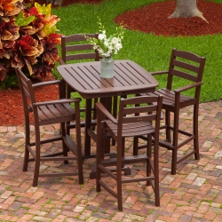 PolyWood La Casa Cafe Patio Bar Set - PW-LACASA-SET4