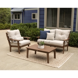 PolyWood Lakeside Loveseat and Lounge Chair Set - PWS519-2