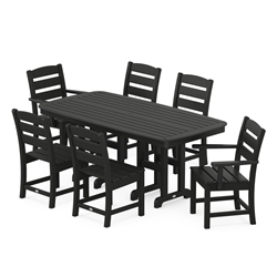 PolyWood Lakeside Dining Set with Nautical Table for 6 - PWS624-1