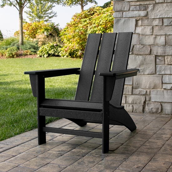 Modern Adirondack Chair black frame