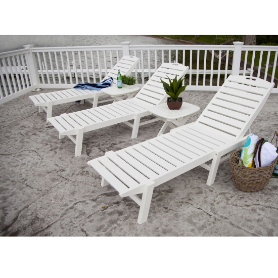Nautical Armless Chaise with Wheels - NAW2280