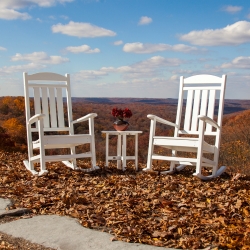 PolyWood Presidential Rocker Set with Round Table - PWS109-1