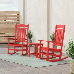 PolyWood Presidential Rocker 3 Piece Porch Set - PWS166-1