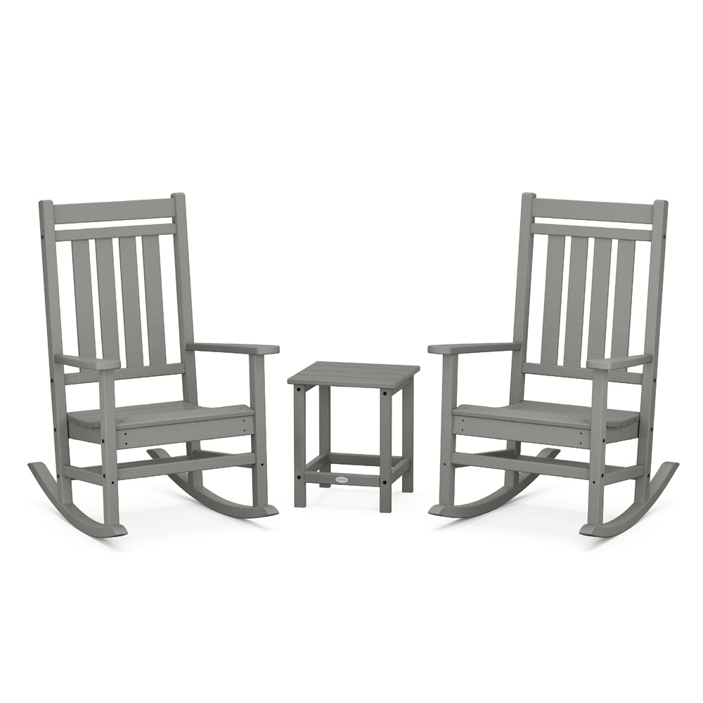 PolyWood Estate Rocking Chair Set with Long Island Square side table - PWS712-1