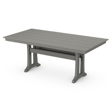PolyWood Farmhouse Trestle 37" x 72" Dining Table - PL83-T1L1
