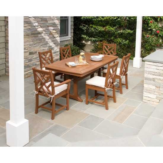 Nautical Trestle HDPE dining set