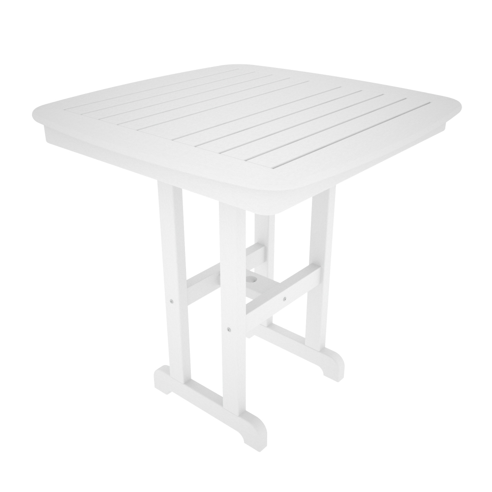PolyWood Nautical 37 inch Square Counter Table - NCRT37