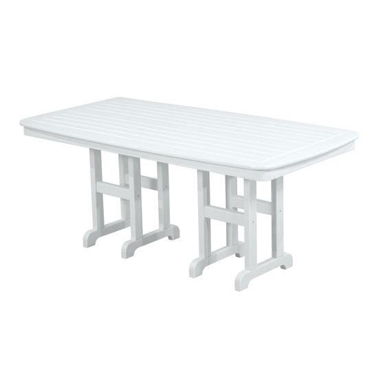 PolyWood Nautical 37 inch by 72 inch Dining Table - NCT3772