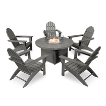 Vineyard Adirondack Chair and Fire Table Set