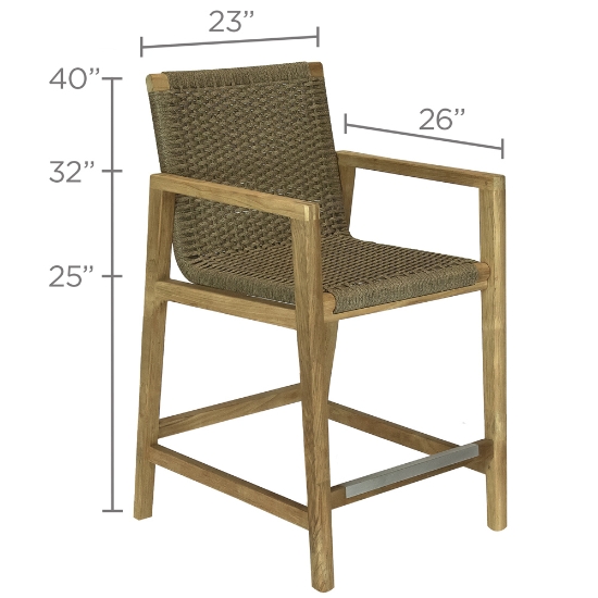 counter chair dimensions