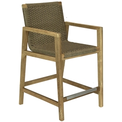 Royal Teak Admiral Counter Height Chair with Sand Wicker - ADCCH