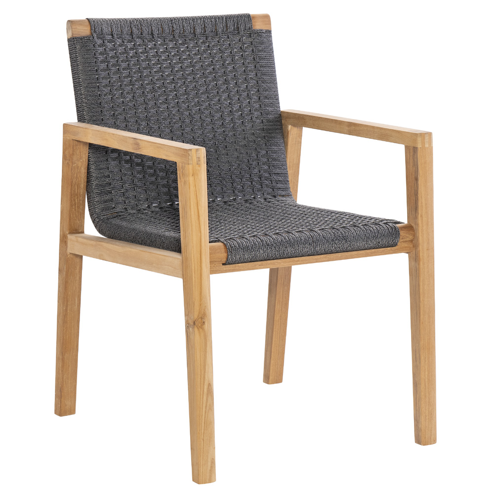 Royal Teak Admiral Teak Dining Chair in Charcoal - ADCH-G