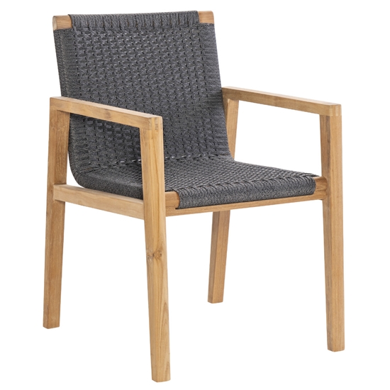 charcoal wicker dining chair