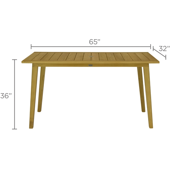 Admiral Counter Height Table dimensions