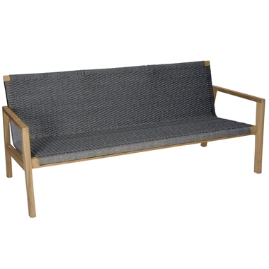 Royal Teak Admiral Sofa with Charcoal Wicker - ADS3-G
