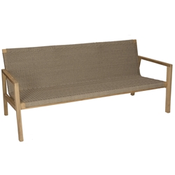 Royal Teak Admiral Sofa with Sand Wicker - ADS3