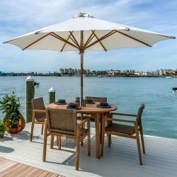 Royal Teak Admiral Round Dining Set - RT-ADMIRAL-SET1