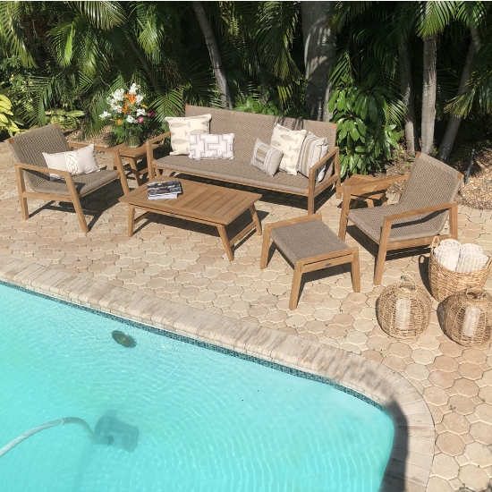 Royal Teak Admiral Patio Sofa and Lounge Chair Set - RT-ADMIRAL-SET12