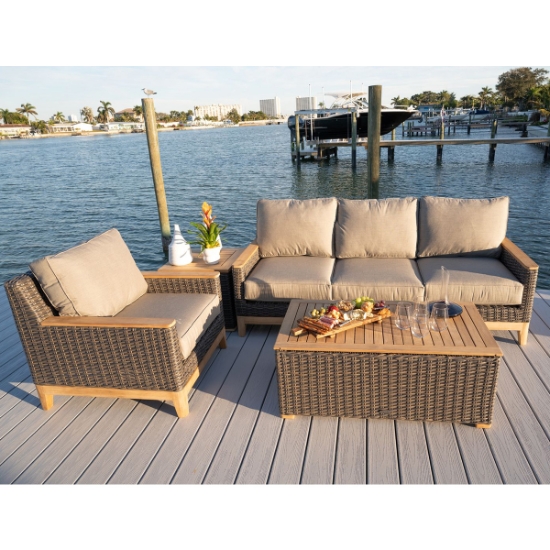 Boca Sofa and Lounge Chair Wicker Outdoor Set