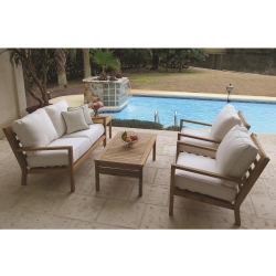 Royal Teak Coastal Teak Outdoor Patio Set - RT-COASTAL-SET4