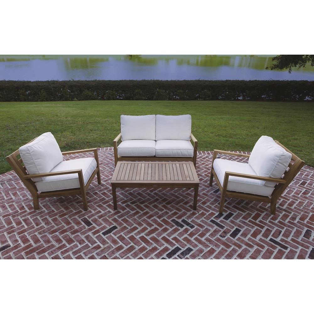 Royal Teak Coastal Teak Love Seat and Lounge Chair Set - RT-COASTAL-SET6