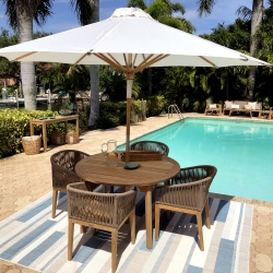 Royal Teak Malibu Round Dining Set for 4 - RT-MALIBU-SET2