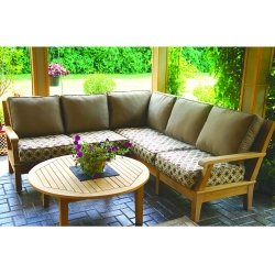 Royal Teak Miami Teak Outdoor Sectional Set - RT-MIAMI-SET8